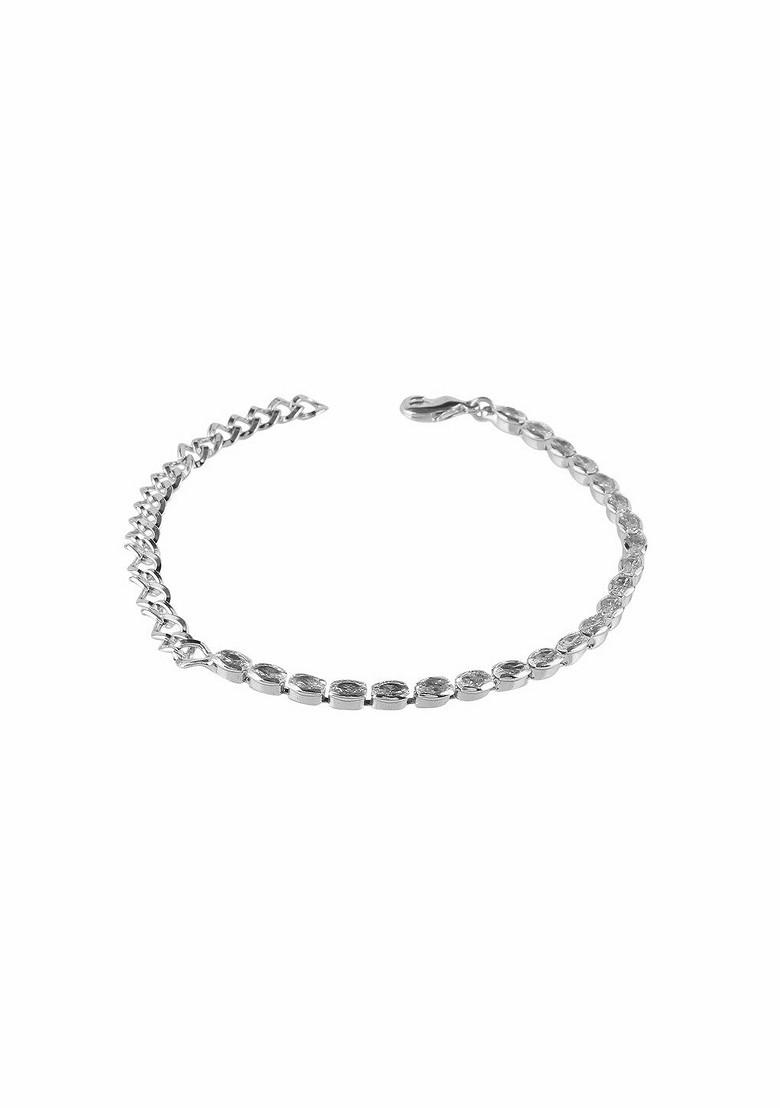 Women Brass Silver Plated Armlet Bracelet