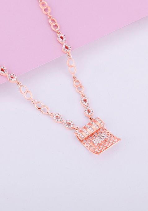 Indya X Giva Sterling Silver Rose Gold Plated Necklace