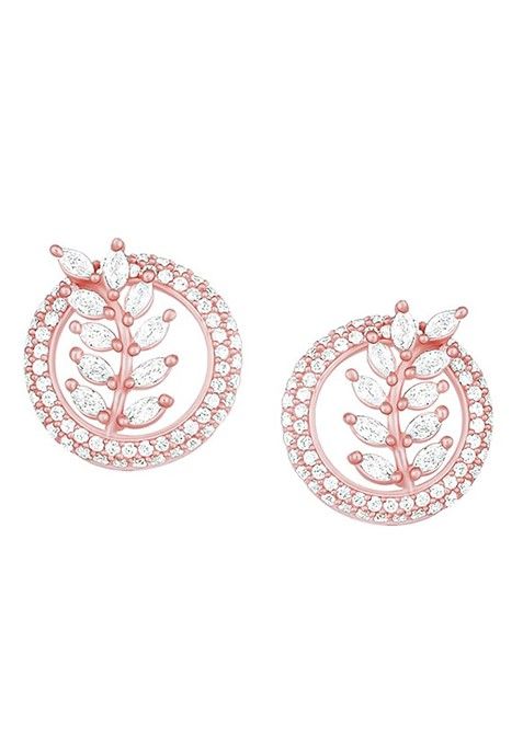 Indya X Giva Rose Gold Plated 925 Sterling Silver Zircon Studded Studs Earrings