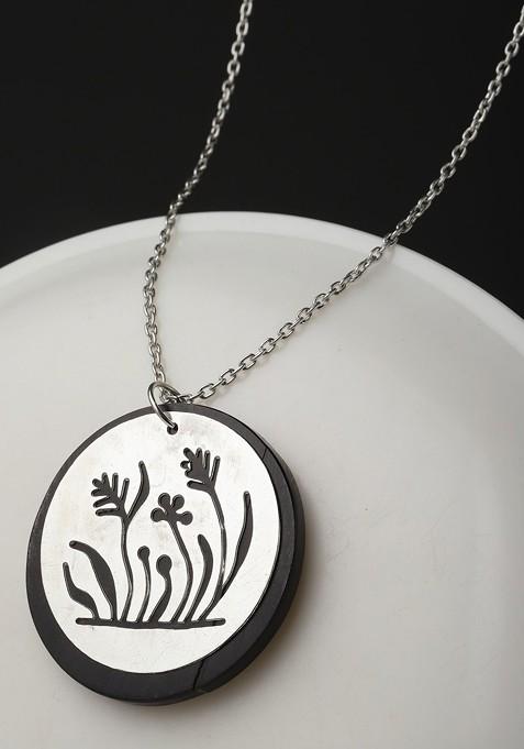 Silver Plated Circular Shaped Pendant