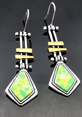 Silver Plated Contemporary Drop Earrings