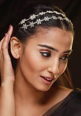 Set Of 2 Silver-Plated Matha Patti