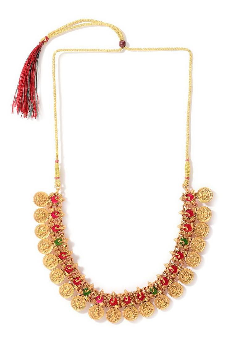 Gold Plated And Beaded Jewellery Set - Indya