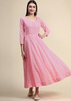 Chikankari Embroidered Georgette Anarkali Kurta