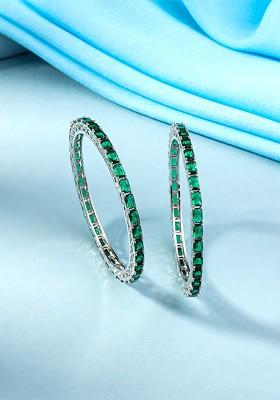 Set Of 2 Silver Plated Bangles