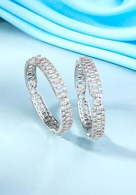 Set Of 2 Silver Plated Bangles