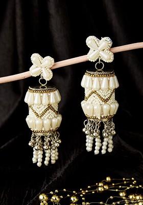 Gold Plated Contemporary Drop Earrings