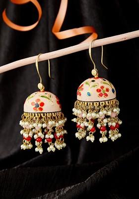 Gold Plated Contemporary Jhumkas Earrings