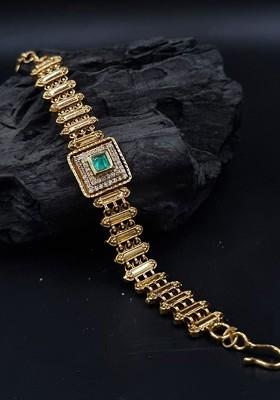 Kundan Gold-Plated Charm Bracelet