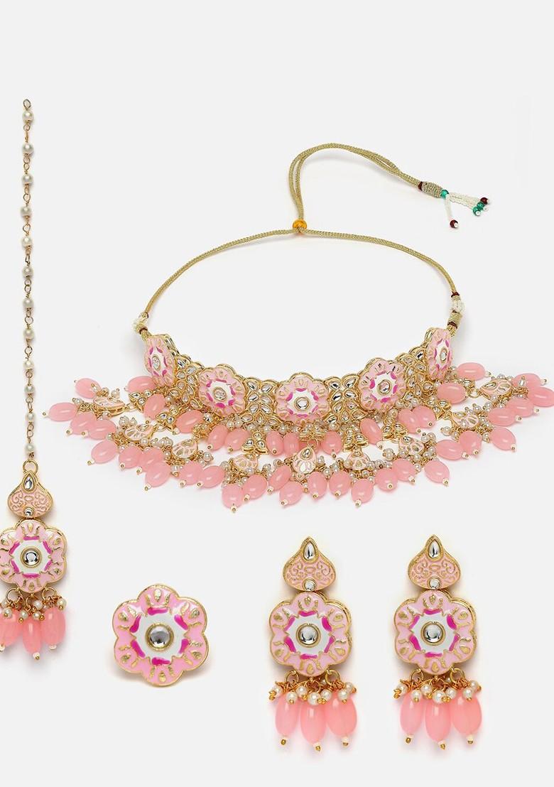 Gold Plated Necklace and Earrings