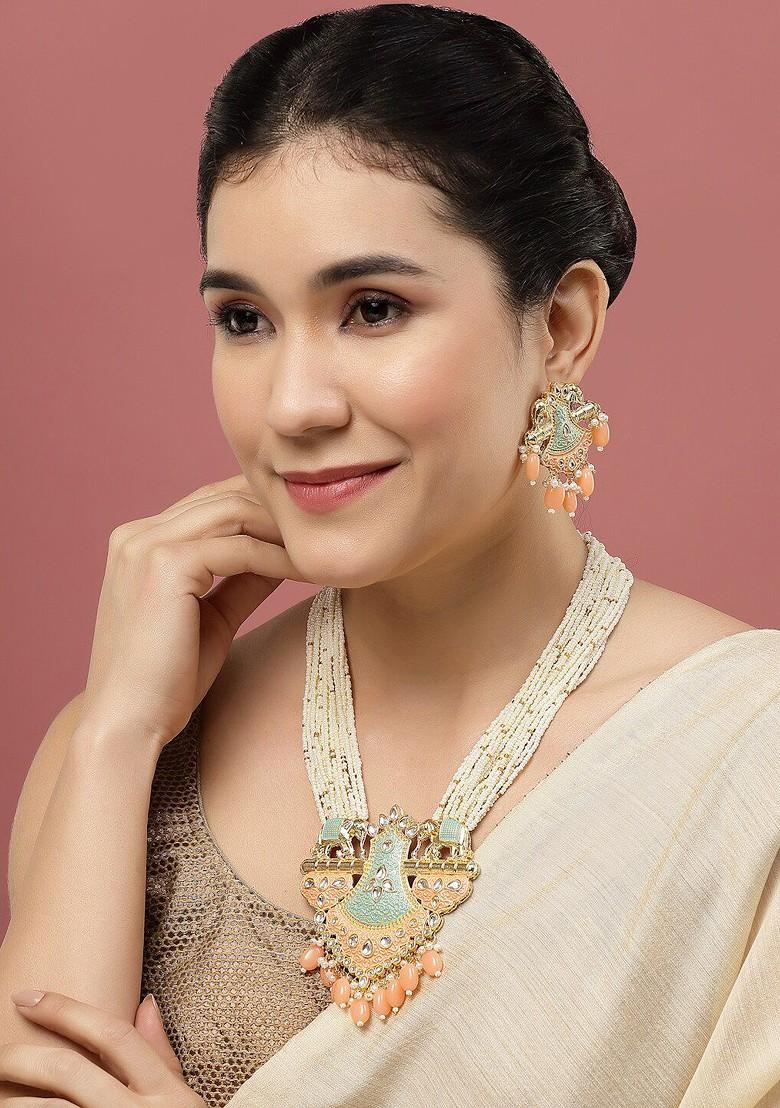 Gold Plated Necklace and Earrings
