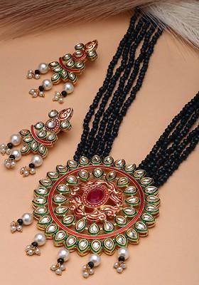 Gold Plated Necklace and Earrings