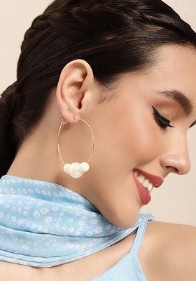 Gold-Plated Circular Hoop Earrings