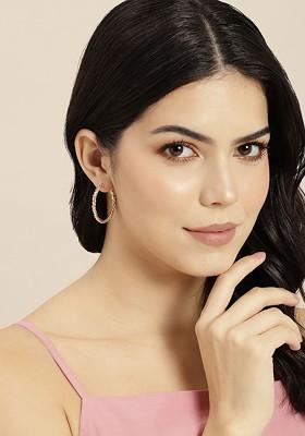 Gold-Plated Circular Hoop Earrings