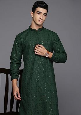Embroidered Sequined Kurta