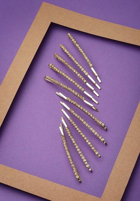 Set of 10 Embellished Bobby Pins