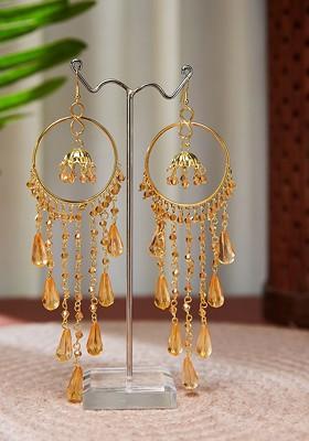 Gold Plated Contemporary Hoop Earrings