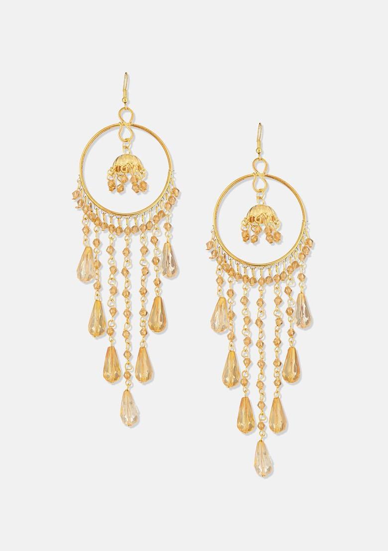 Gold Plated Contemporary Hoop Earrings