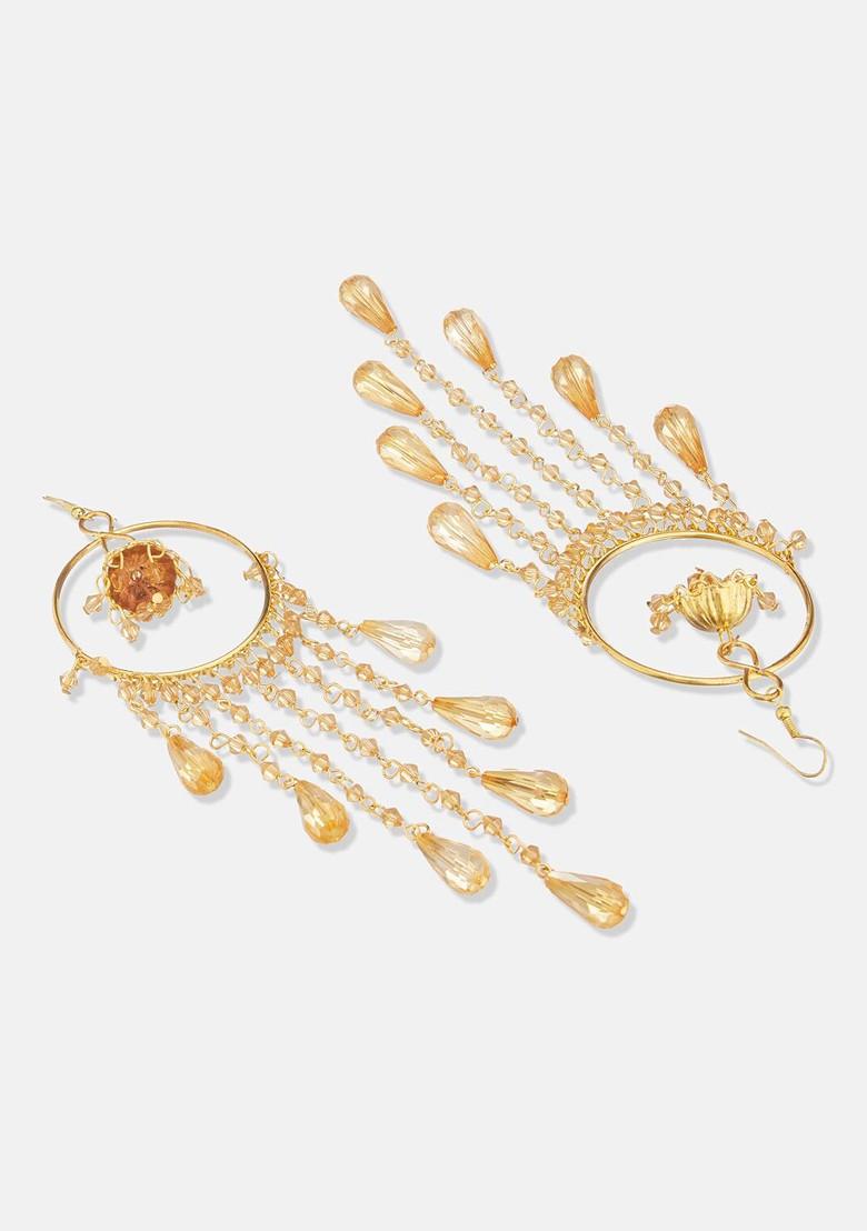 Gold Plated Contemporary Hoop Earrings