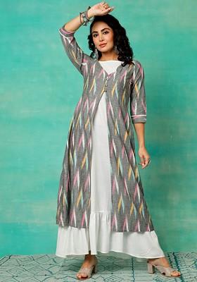 Ethnic Printed A-Line Maxi Dress