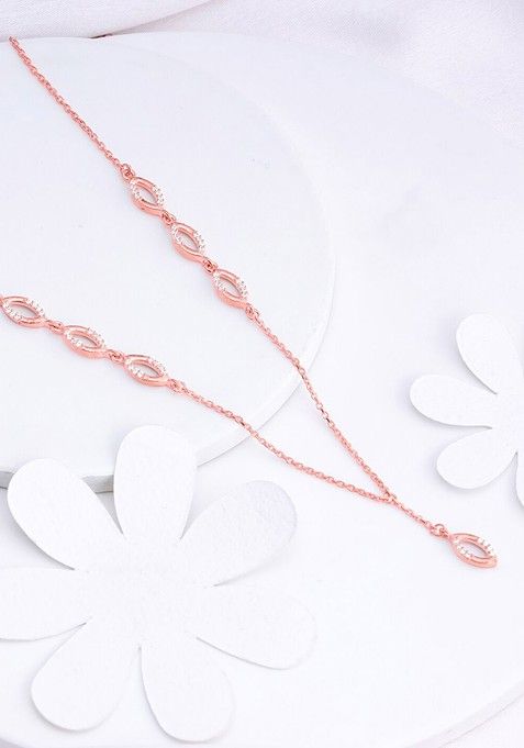 Indya X Giva Sterling Silver Rose Gold Plated Chain