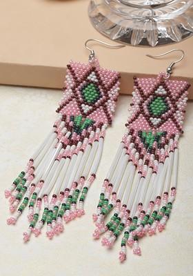 Silver Plated Contemporary Drop Earrings