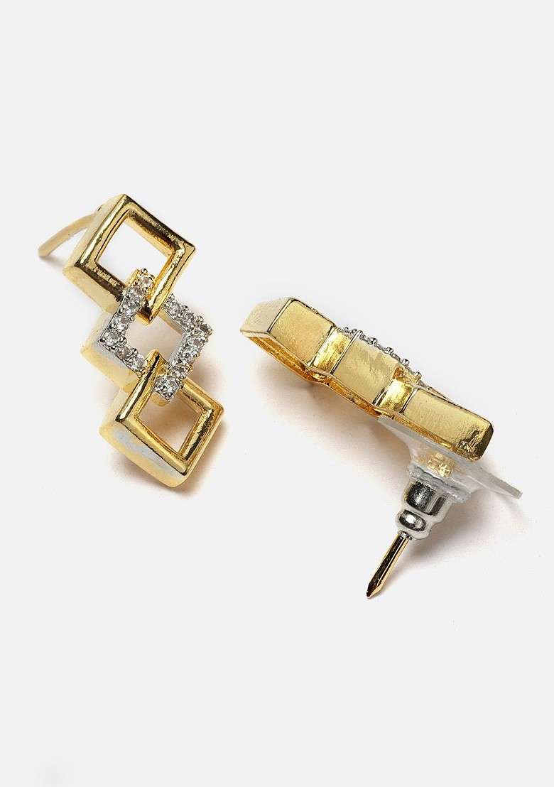 Gold Plated Stones Studded Jewellery Set - Indya
