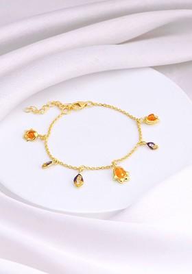 Indya X Giva 925 Sterling Silver Gold Plated Link Bracelet