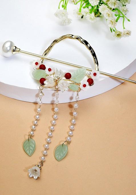 Gold Plated AD Studded  Drop Juda Pin