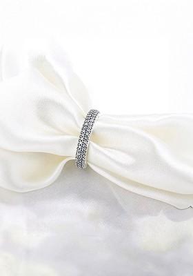 Silver Plated Crystal Studded Finger Ring