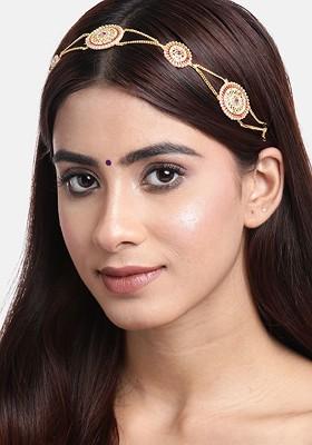 Gold-Plated Kundan-Studded Matha Patti