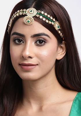 Gold-Plated Kundan-Studded Borla Matha Patti