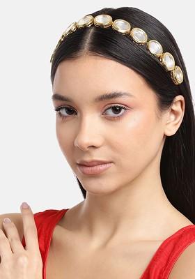 Women Gold-Plated Kundan-Studded Matha Patti