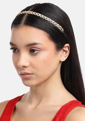 Women Gold-Plated Kundan-Studded Matha Patti