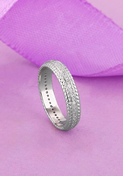 Indya X Giva 925 Silver Zircon Tiered Beauty Ring