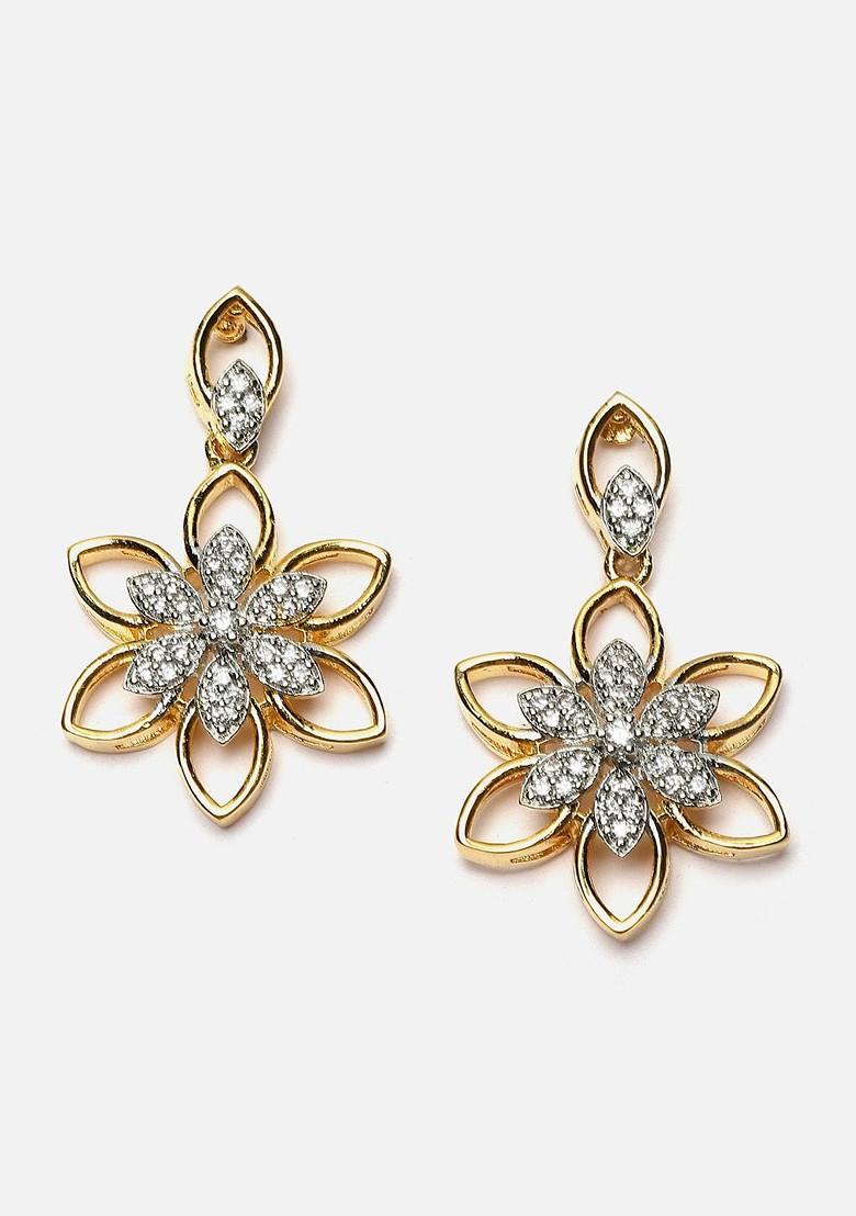 Gold Plated Kundan Stone Studded Jewellery Set - Indya