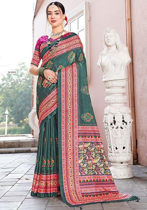 Ethnic Motif Printed Saree