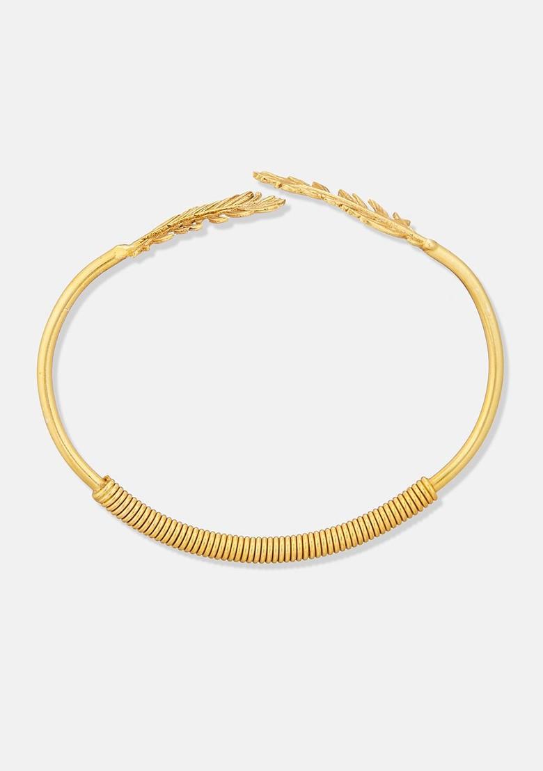 Gold Plated Leaf Shaped Jewellery Set