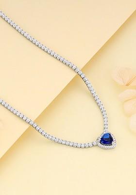 Indya X Giva 925 Sterling Silver Rhodium Plated Necklace