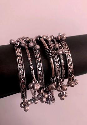 Set Of 7 German Silver Plated Bangles