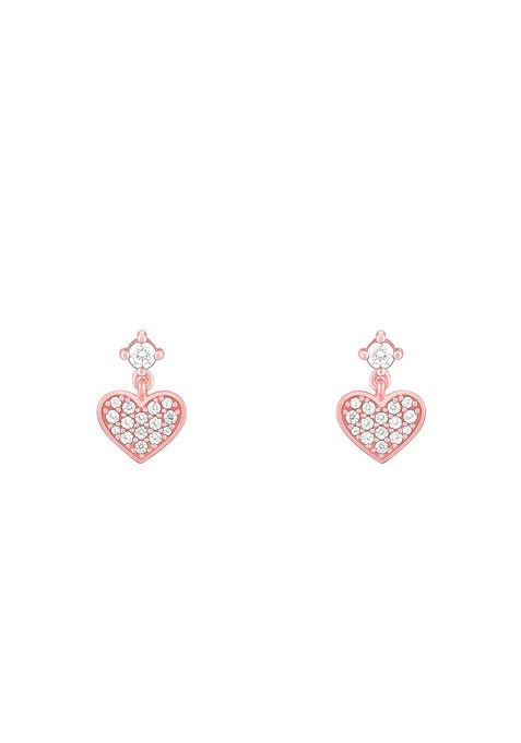 Indya X Giva Rose Gold Plated Zircon Sterling Silver Drop Earrings