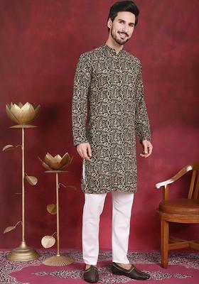 Ethnic Motifs Printed Regular Kurta With Pyjamas
