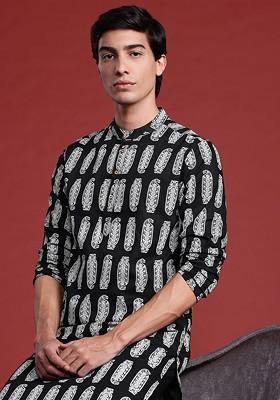 Ethnic Motifs Printed Regular Pure Cotton Kurta With Trousers