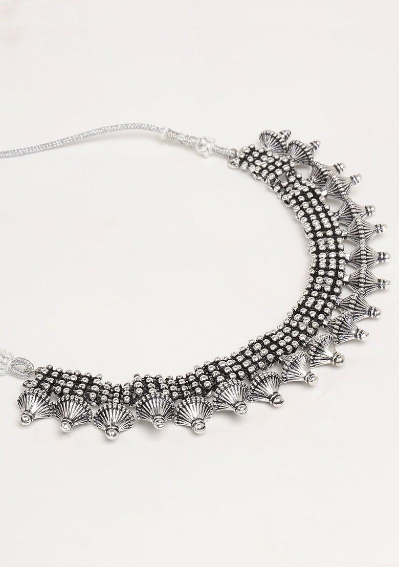 Silver Plated Oxidised Jewellery Set
