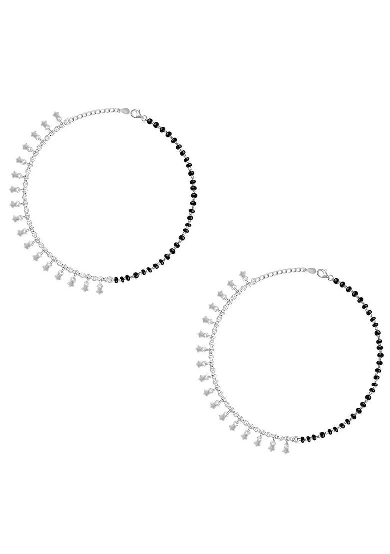Indya X Giva 925 Silver Rhodium Plated Anklet