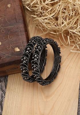 Set Of 2 Silver Plated Bangles