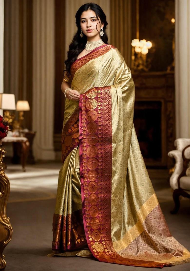 Buy Women Ethnic Woven Design Zari Art Silk Kanjeevaram