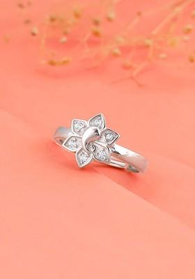 Indya X Giva 925 Sterling Silver Rhodium Plated Finger Ring