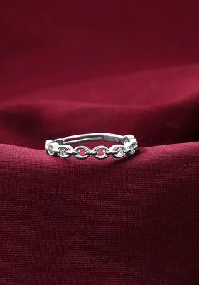 Indya X Giva 925 Sterling Silver Rhodium Plated Finger Ring