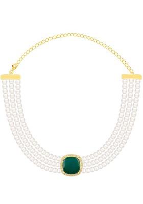 Indya X Giva Gold Plated 925 Sterling Silver Bead Necklace